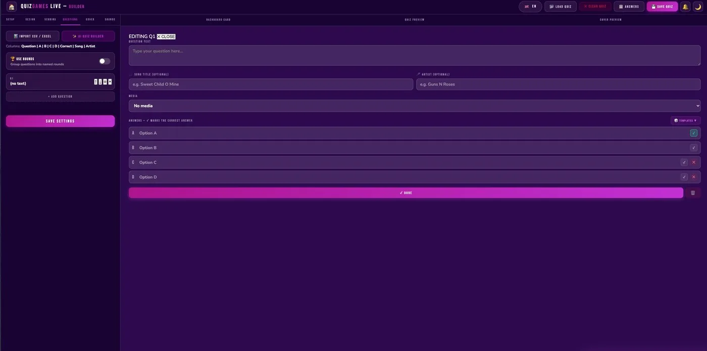 Quiz builder